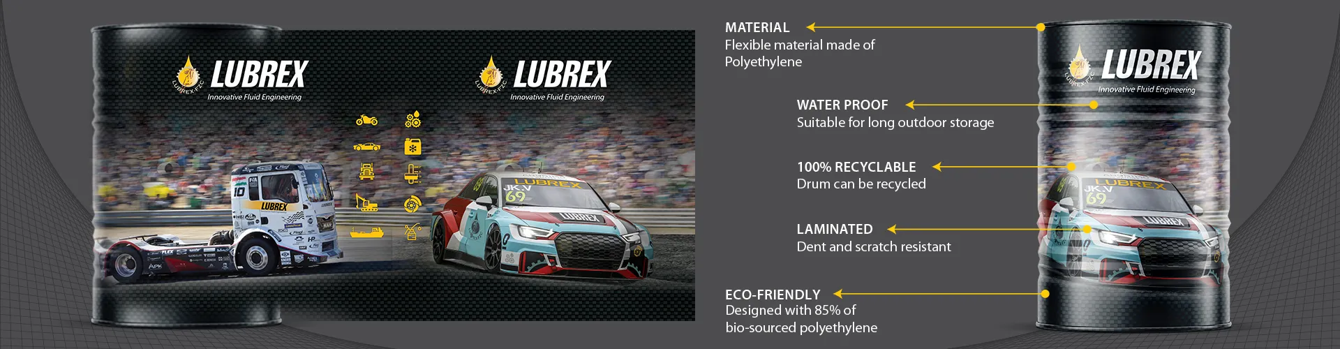 Eco-Friendly Lubricant Packaging: New Drum Sleeves by Lubrex